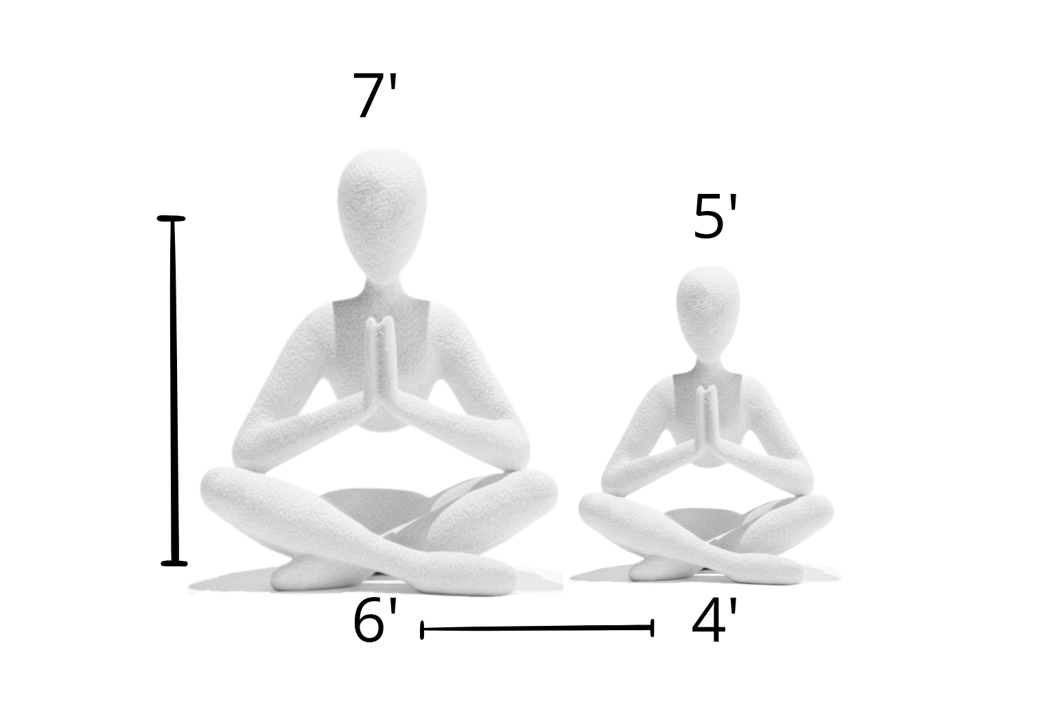 NoBody Contemplative Prayer Sculpture, Minimalist Abstract Art for Meditation, Reflective Home Decor, Mindfulness Art