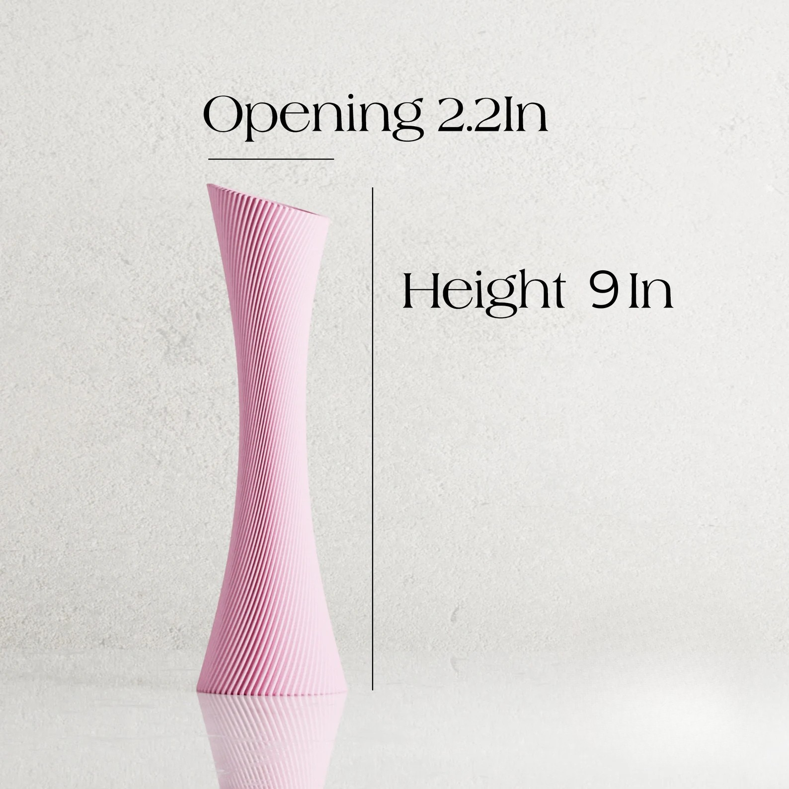 Spiral Single Rose Vase Modern & Minimalist Dried Flowers