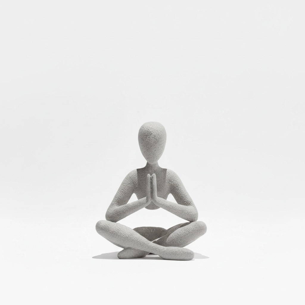 NoBody Contemplative Prayer Sculpture, Minimalist Abstract Art for Meditation, Reflective Home Decor, Mindfulness Art