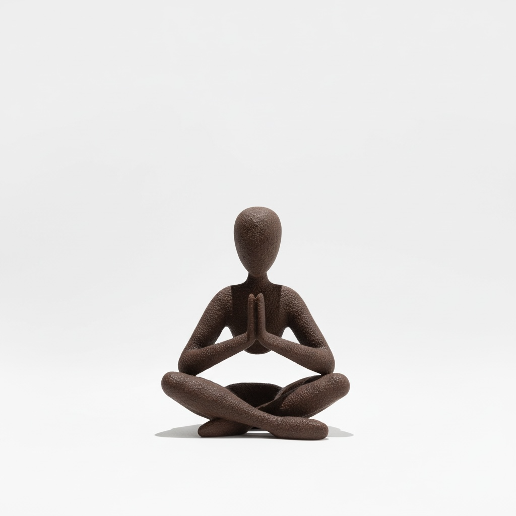 NoBody Contemplative Prayer Sculpture, Minimalist Abstract Art for Meditation, Reflective Home Decor, Mindfulness Art