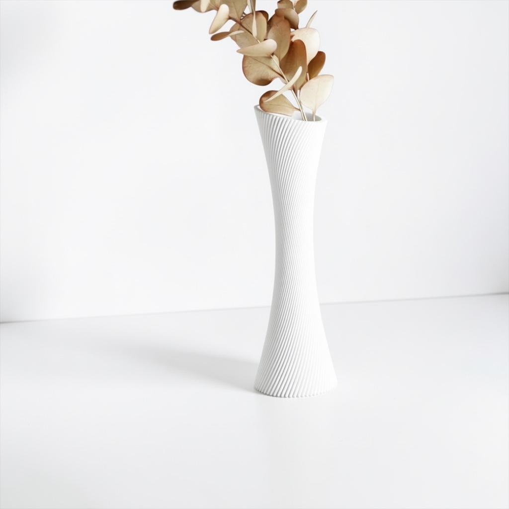 Spiral Single Rose Vase Modern & Minimalist Dried Flowers