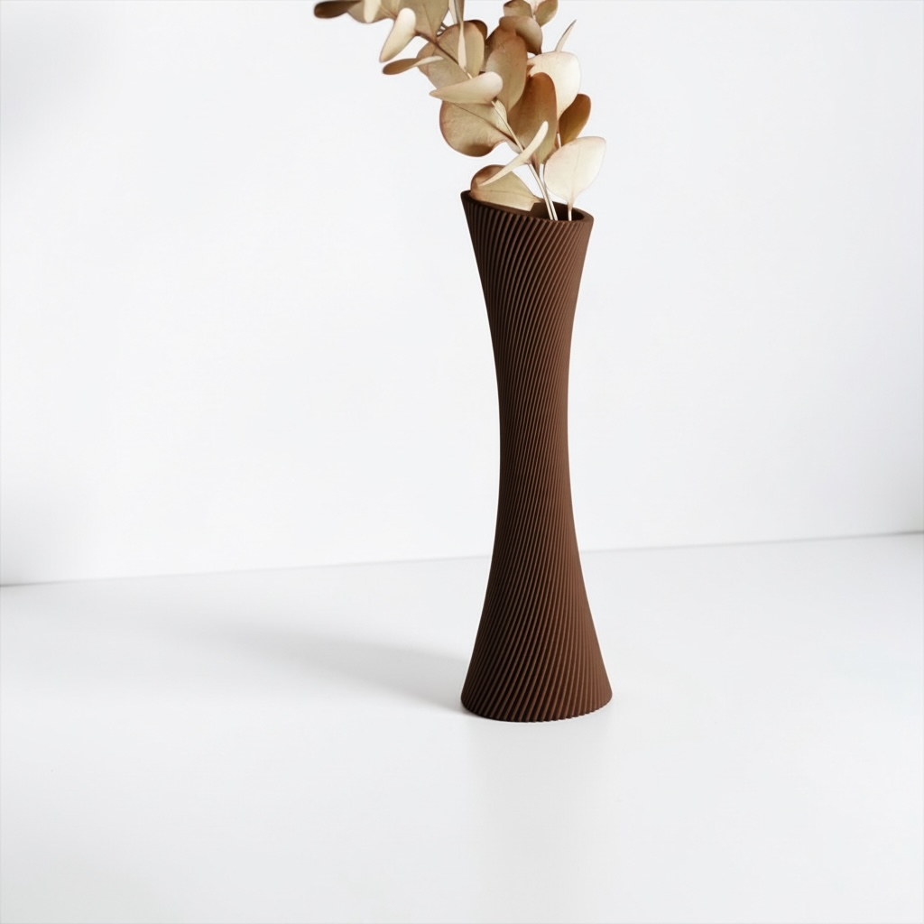 Spiral Single Rose Vase Modern & Minimalist Dried Flowers