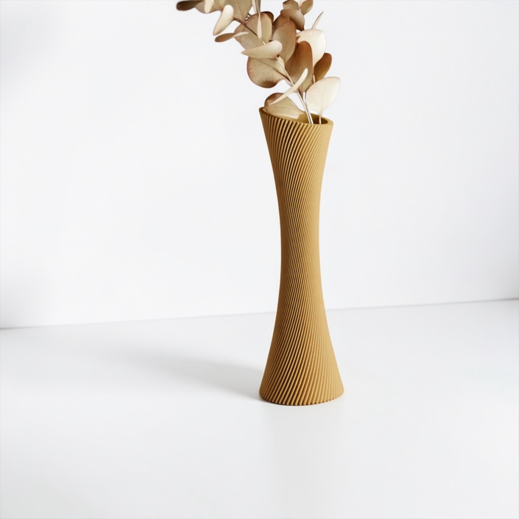 Spiral Single Rose Vase Modern & Minimalist Dried Flowers