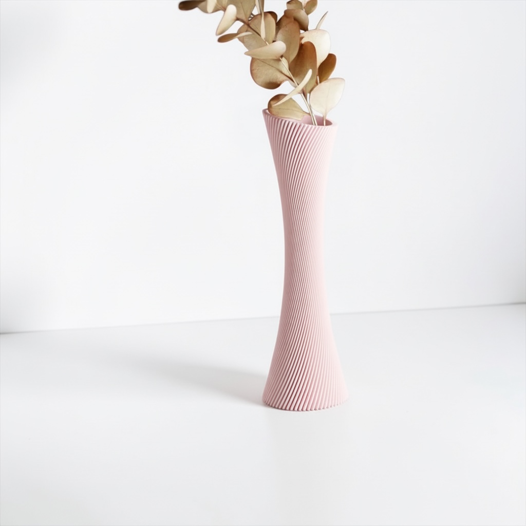 Spiral Single Rose Vase Modern & Minimalist Dried Flowers
