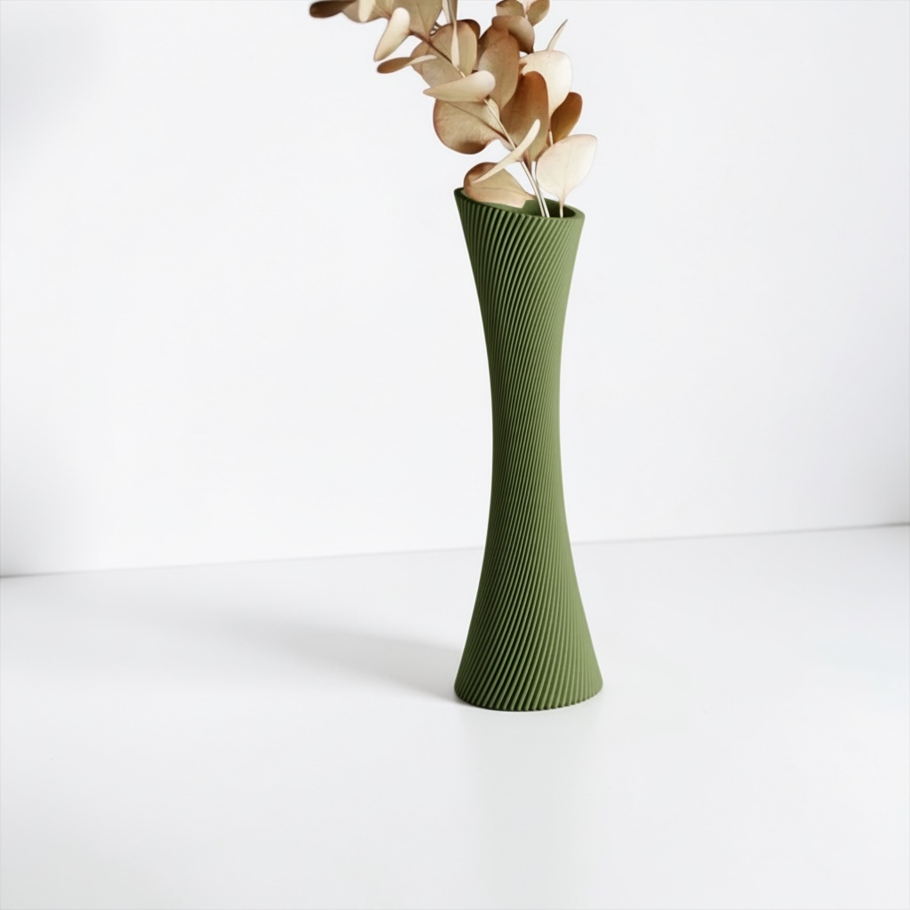 Spiral Single Rose Vase Modern & Minimalist Dried Flowers