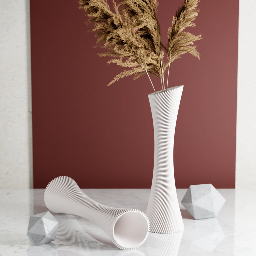 Spiral Single Rose Vase Modern & Minimalist Dried Flowers