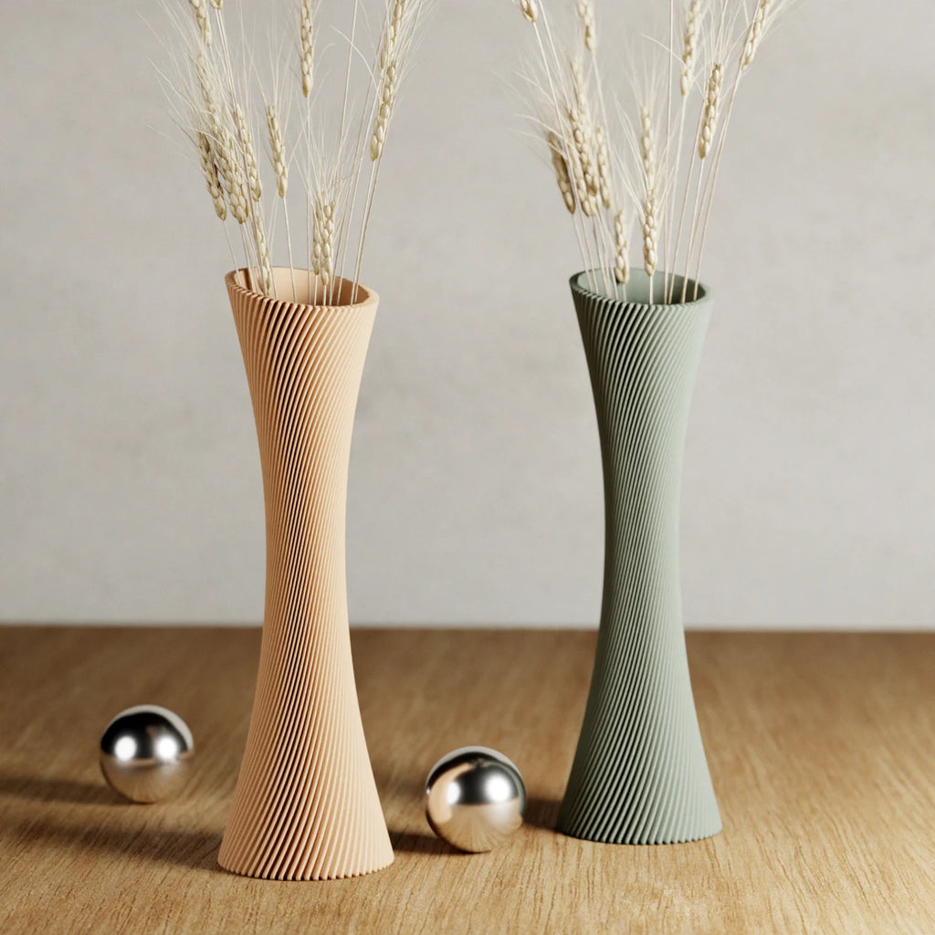 Spiral Single Rose Vase Modern & Minimalist Dried Flowers